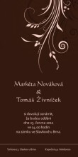Svatební oznámení tištěné - DL nastojato - obj. kód OTdl2006