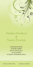 Svatební oznámení tištěné - DL nastojato - obj. kód OTdl2007