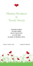 Svatební oznámení tištěné - DL nastojato - obj. kód OTdl2011