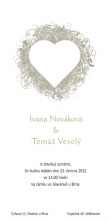 Svatební oznámení tištěné - DL nastojato - obj. kód OTdl2013