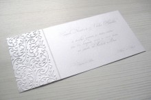 Svatební oznámení ruční práce - DL naležato - obj. kód ORDL004